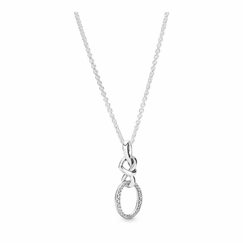 Pandora Knotted Heart Necklace Silver Egypt DU4960758